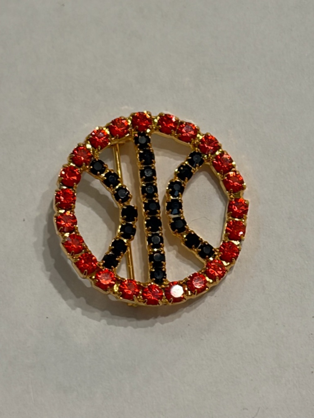 Vtg Swarovski Crystal Basketball Brooch – Rare Sales Sample RI find
